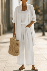 Liora – Relaxed Linen-Style Three-Piece Set