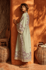Velmira - Embroidered Bohemian Maxi Dress