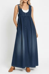Elara - Relaxed Denim Maxi Dress