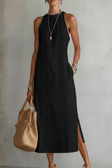 The Seraphina - Halter Lace-Detail Midi Dress
