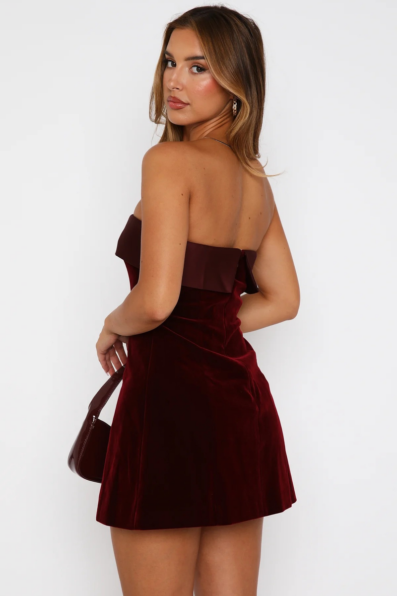 Merlot Luxe Mini Dress