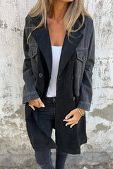 Two-Tone Denim Trench