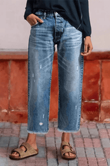 Harper - Vintage Wash Wide-Leg Jeans