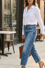 Harper - Vintage Wash Wide-Leg Jeans