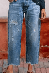 Harper - Vintage Wash Wide-Leg Jeans
