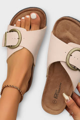 Brielle - Buckled Comfort Slide Sandals